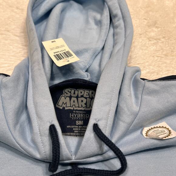 NINTENDO SUPER MARIO ICONS COLOR BLOCK HOODIE SIZE SMALL - Picture 3 of 4